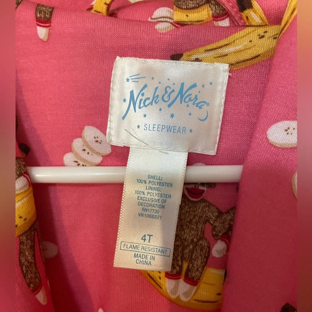Nick & Nora Pink Gone Bananas Toddler Robe